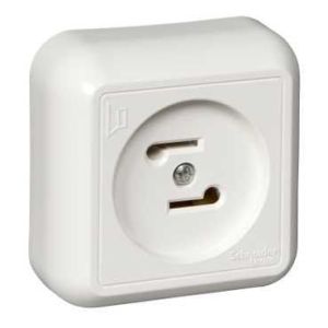 BLANCA розетка радиотрансляционная, открытой установки, белый (RPVA-B) Розетка радио