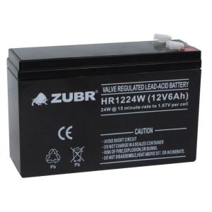 ZUBR HR 1224W (12V, 6Ah) Аккумулятор герметичный свинцово-кислотный