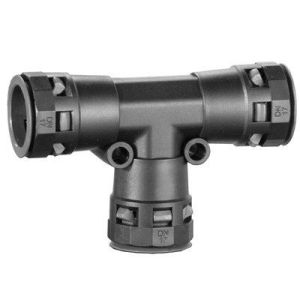 Тройник DN 36/36/36 мм, полиамид, черный (PAT36N) Тройник