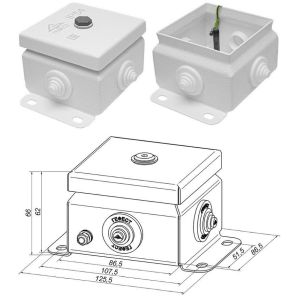 КМ IP55-0808 (без DIN рейки) Коробка монтажная электротехническая