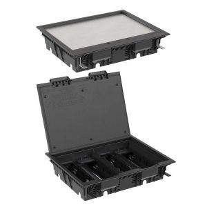 Лючок напольный c изменяемой глубиной, 24 модуля (88324) Лючок напольный