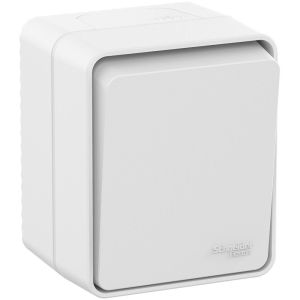 AtlasDesign PROFI54 выключатель 1-клавишный, открытой установки, белый (ATN540111) Выключатель