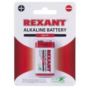 Алкалиновая батарейка 6LR61 («Крона») 9 V 1 шт. блистер REXANT (30-1061) Элемент питания