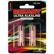 Ультра алкалиновая батарейка AAA/LR03 1,5 V 2 шт. блистер REXANT (30-1010) Элемент питания