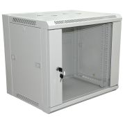 Шкаф телекоммуникационный 19« настенный 6U 600×600×370 мм (ШxГxВ) - передняя дверь стекло, боковые стенки съемные (разобранный), RAL 7035 (04-2220) Шкаф телекоммуникационный 19» настенный 6U