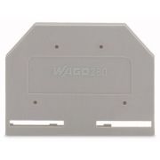 WAGO 280-301 торцевая пластина серая Торцевая и промежуточная пластина