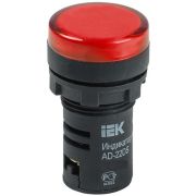 Лампа AD22DS (LED) матрица D22мм красный 12В AC/DC (BLS10-ADDS-012-K04) Светосигнальный индикатор