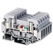 Клемма измерительная, 6 кв.мм, серая (TUR-6-RTK-S) Клемма измерительная, винтовой зажим, 2 точки подключения