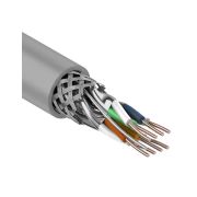S/FTP, CAT 7, PVC, 4PR, 23AWG, INDOOR, SOLID, серый, 305 м, REXANT (01-0542) Кабель «витая пара» (LAN) для структурированных систем связи