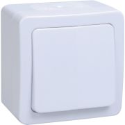 ГЕРМЕС PLUS Выключатель 1-клавишный ВС20-1-0-ГПБ открытой установки IP54 белый (EVMP10-K01-10-54-EC) Выключатель