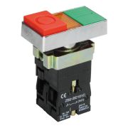 Кнопка LAY5-BW8465 «I-O» сдвоенная с подсветкой (BBD40-BW-K51) Кнопка с подсветкой