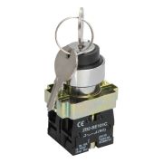 Переключатель LAY5-BG45 на 2 положения с ключом без фиксации NO+NC (BSW80-BG-2-K02) Переключатель