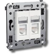 Розетка RJ-45 в стену Avanti двойная белое облако (4400394) Розетка компьютерная