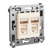 Розетка RJ-45 в стену Avanti двойная ванильная дымка (4405294) Розетка компьютерная