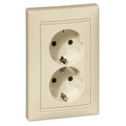 Розеточный блок 2х2К+, слоновая кость (774370) Розетка