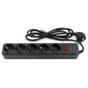 SP5B-110 Сетевой фильтр 5 розеток, 1м, черный
