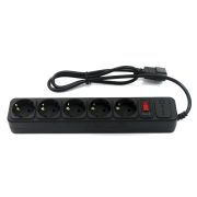 SP5B-110U Сетевой фильтр 5 розеток, 1м, черный
