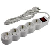 SP5W-230 Сетевой фильтр 5 розеток, 3м, белый
