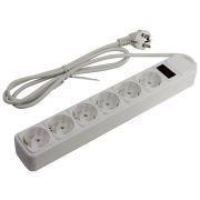 SP6W-130 Сетевой фильтр 6 розеток, 3м, белый