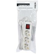 Удлинитель У03В 3 места с заземлением 7м 3х1мм2 10А/250В GENERICA (WYP10-10-03-07-ZK-G) Удлинитель