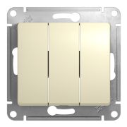 Glossa выключатель 3-клавишный, скрытой установки, механизм, бежевый (GSL000231) Выключатель