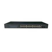 Неуправляемый стоечный 24 портовый PoE коммутатор PUS-CC24L-370R с изоляцией портов