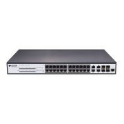 Управляемый PoE коммутатор уровня 2 BDCOM S2528-P, 24x 10/100/1000Base-T PoE 802.3af/at до 370W, 4x combo 1G SFP/RJ45, 220VAC
