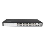 Управляемый коммутатор уровня 2 BDCOM S2228-B, 24x 10/100Base-TX, 2x 100/1000Base-T, 2x 100/1000Base-X (SFP), 220VAC