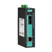 Медиаконвертер Ethernet 10/100BaseTX в 100BaseFX (одномодовое оптоволокно) в металлическом корпусе, с расширенным диапазоном температур MOXA