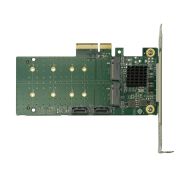 Переходной адаптер PCIe 2.0 x4 на 2xM.2 и 2xSATA, RAID 0,1