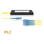 Делитель оптический планарный SNR-PLC-1x4, корпус, разъемы SC/UPC