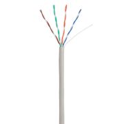 Кабель NETLAN U/UTP 4 пары, Кат.5e, 100МГц, одножильный, CCA (омедненный алюминий), внутренний, PVC нг(B), серый, 305м