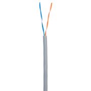 Кабель NETLAN U/UTP 2 пары, Кат.5 (Класс D), 100МГц, одножильный, BC (чистая медь), внутренний, PVC нг(B), серый, 500м