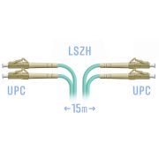 Патчкорд оптический LC/UPC MM Duplex 15 метров
