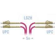 Патчкорд оптический LC/UPC-LC/UPC MM (OM4) Duplex 5 метров