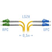 Патчкорд оптический LC/UPC-LC/APC SM Duplex 0,5 метра