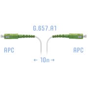 Патчкорд оптический FTTH SC/APC, кабель 604-02-01W, 10 метров