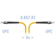 Патчкорд оптический ST/UPC SM G.657.A1 3 метра