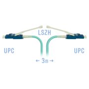 Патчкорд оптический LC/UPC-LC/UPC MM (OM3) Duplex (HD) 3 метрa, 2мм