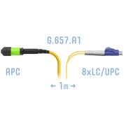 Патчкорд оптический MPO/APC-8LC/UPC SM G.657.A1 1 метр