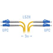 Патчкорд оптический LC/UPC SM Duplex 3 метра