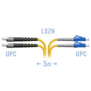 Патчкорд оптический LC/UPC-FC/UPC SM Duplex 5 метров