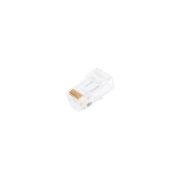 Коннектор NIKOMAX RJ45/8P8C под витую пару, Кат.6 (Класс E), 250МГц, универсальные ножи, сквозной, неэкранированный, круглый ввод, уп 100 шт.