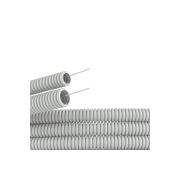 Труба гофрированная ПВХ гибкая легкая d16мм с протяжкой сер. (уп.100м) DKC 91916