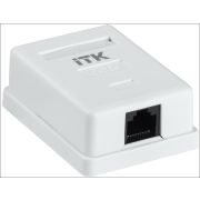 GENERICA Розетка информационная настенная RJ45 кат. 5Е UTP 1 порт (CS2-1C5EU-12-G) Розетка информационная настенная RJ45