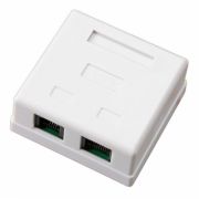Розетка комбинированная внешняя, UTP RJ-45(8P8C) + RJ-11(6P-4C) REXANT (03-0120) Розетка RJ-45