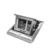 Люк встраиваемый на 1,5 поста (45х45мм) с коробкой, латунь IP44 LUK/1,5BR44 (70023) Люк встраиваемый