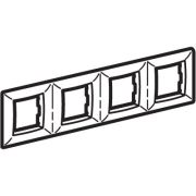 Рамка на 2+2+2+2 модуля (четырехместная), белая (75014W) Рамка четырехместная, Brava