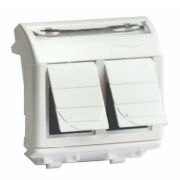 Розетка RJ-45 Brava 2 модуля слоновая кость (75459S) Розетка компьютерная с двумя разъёмами