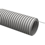 Труба ПВХ легкая серая с протяжкой D32 ELASTA (CTG20-32-K41-025I) Труба гофрированная, не распространяющая горение